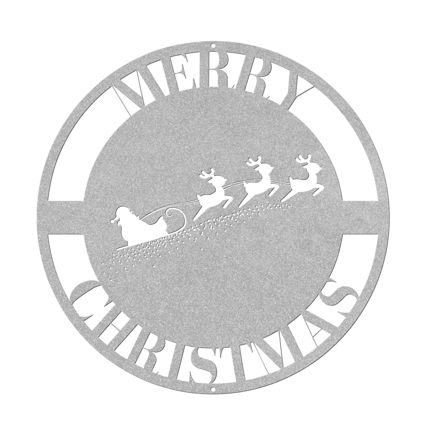 10066 - Santa and Sleigh Merry Christmas Metal Sign