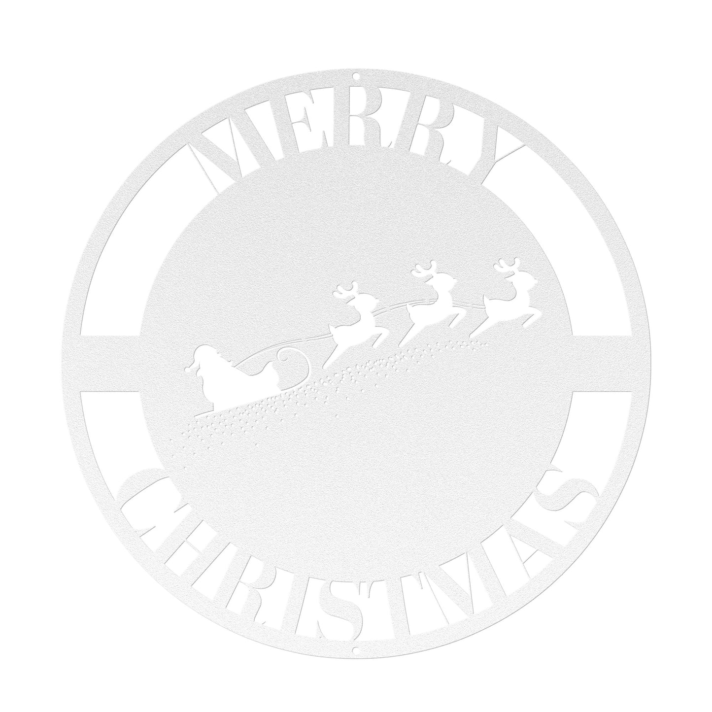 10066 - Santa and Sleigh Merry Christmas Metal Sign
