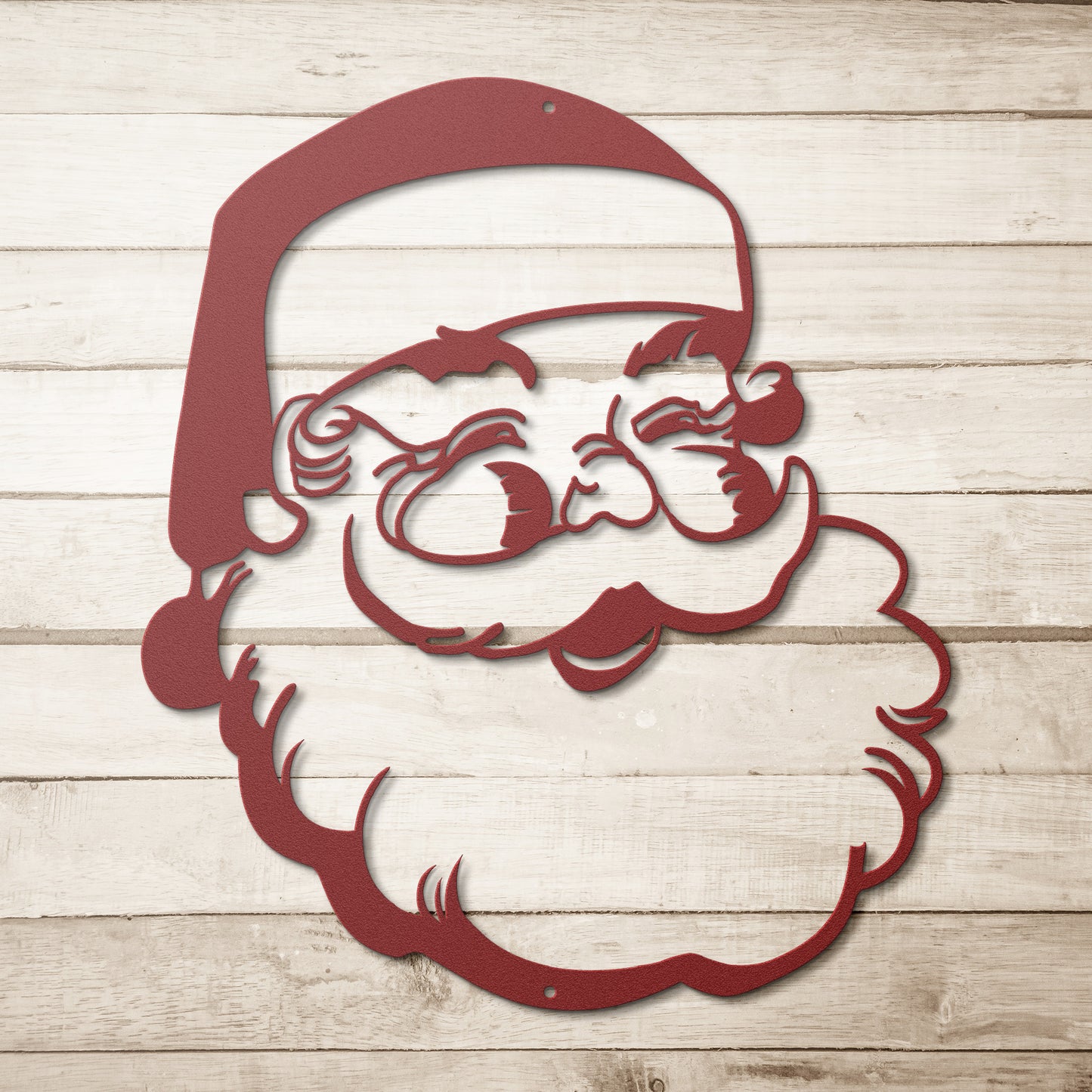 10018 - Jolly Santa Christmas Metal Decor Sign