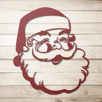 10018 - Jolly Santa Christmas Metal Decor Sign