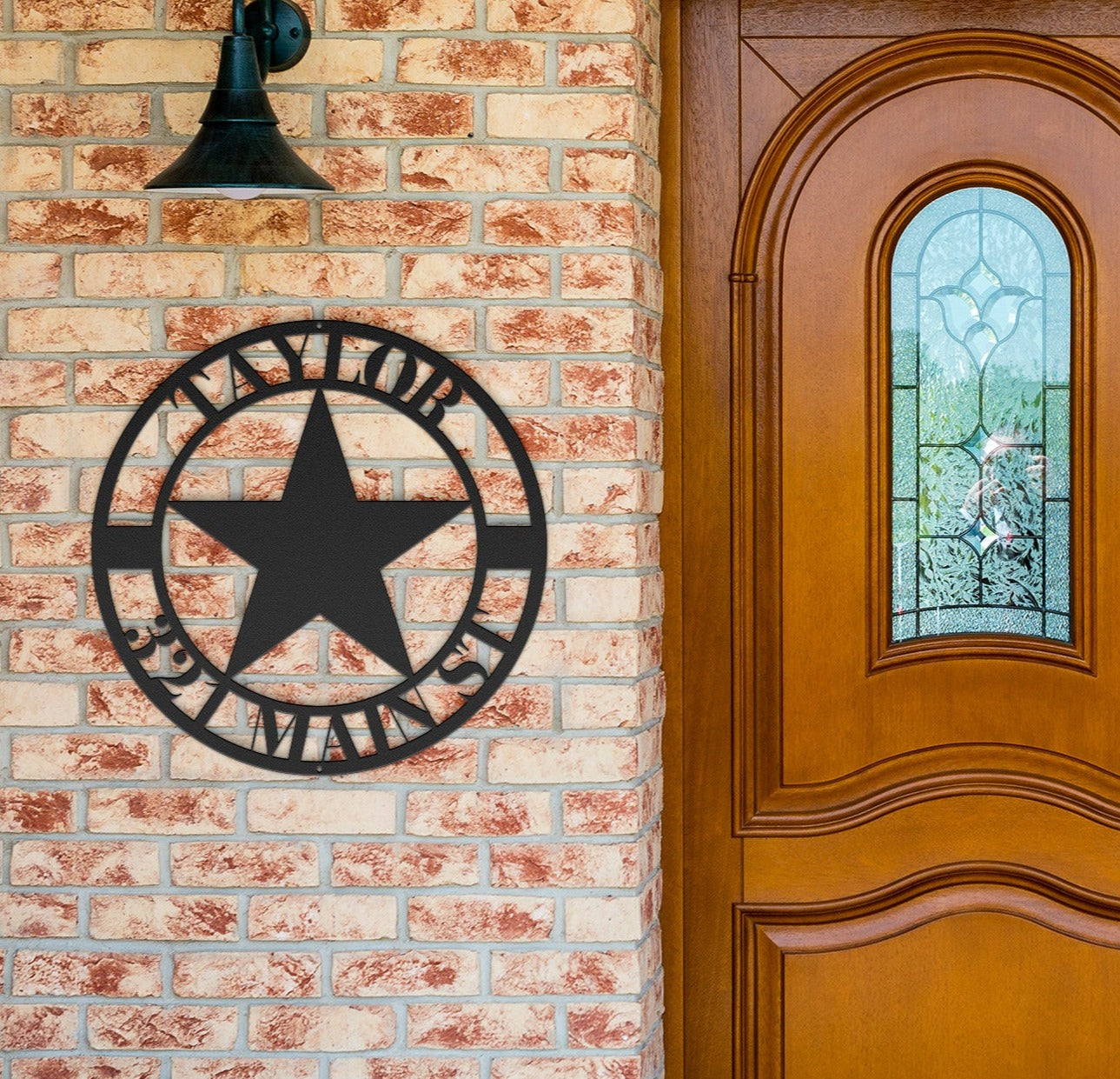 10005 - Star Personalized Address and Name Metal Sign