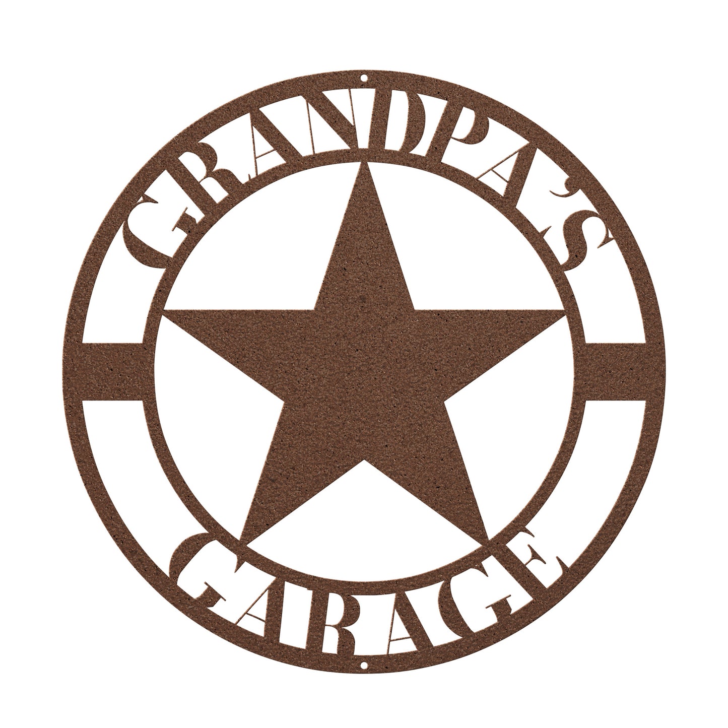 10002 - Star Personalized Name Garage Metal Sign
