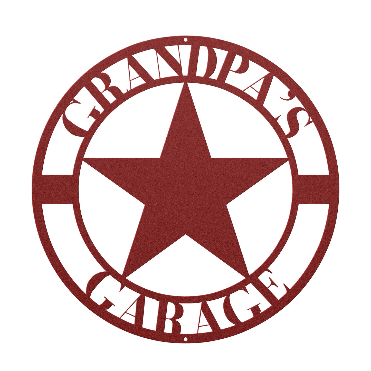 10002 - Star Personalized Name Garage Metal Sign