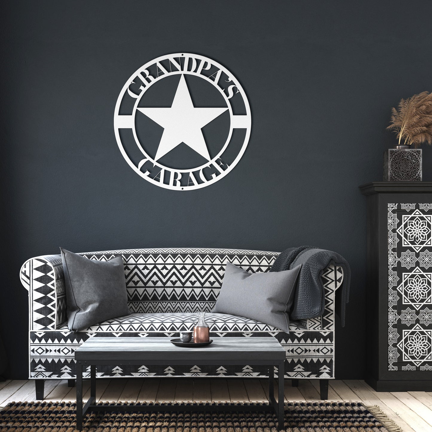 10002 - Star Personalized Name Garage Metal Sign