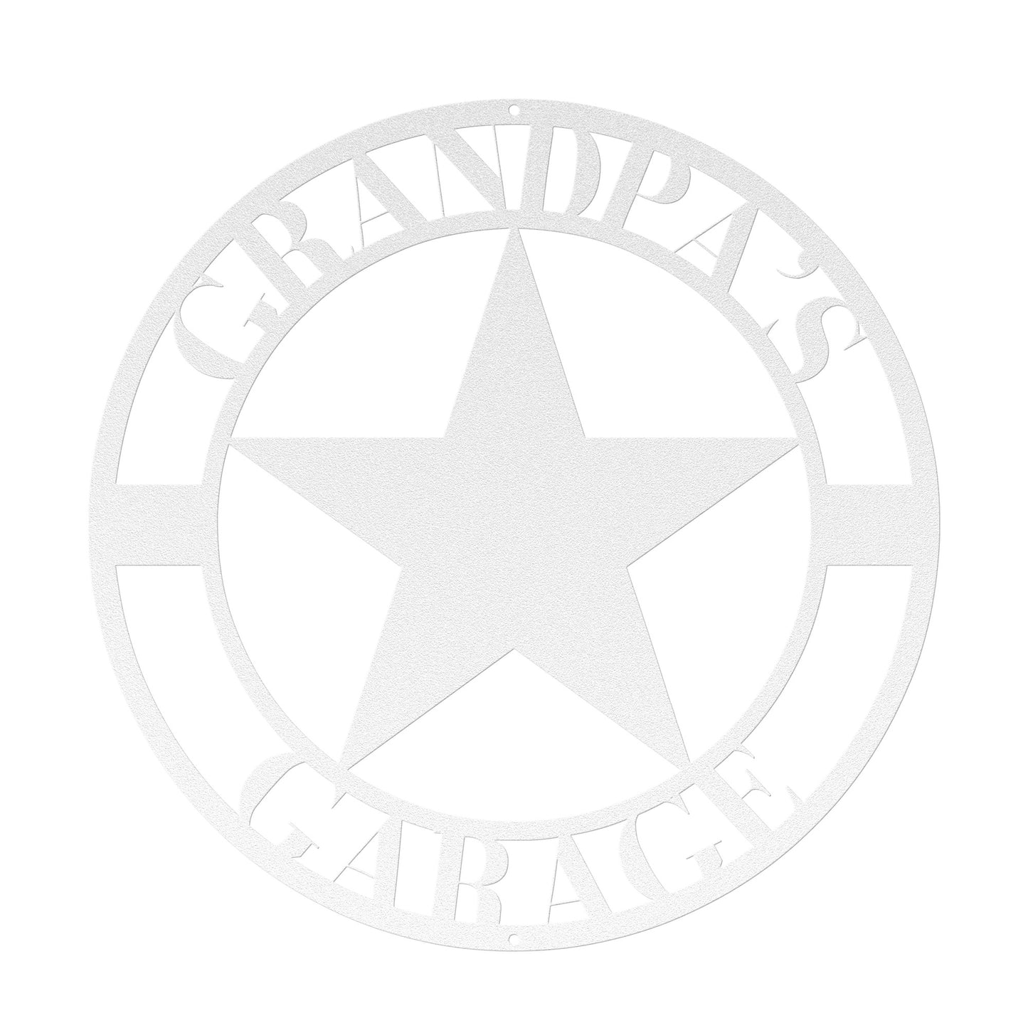 10002 - Star Personalized Name Garage Metal Sign