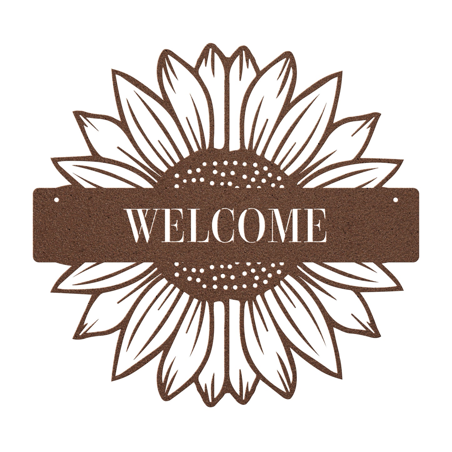 10054 - Sunflower Split Welcome Metal Sign