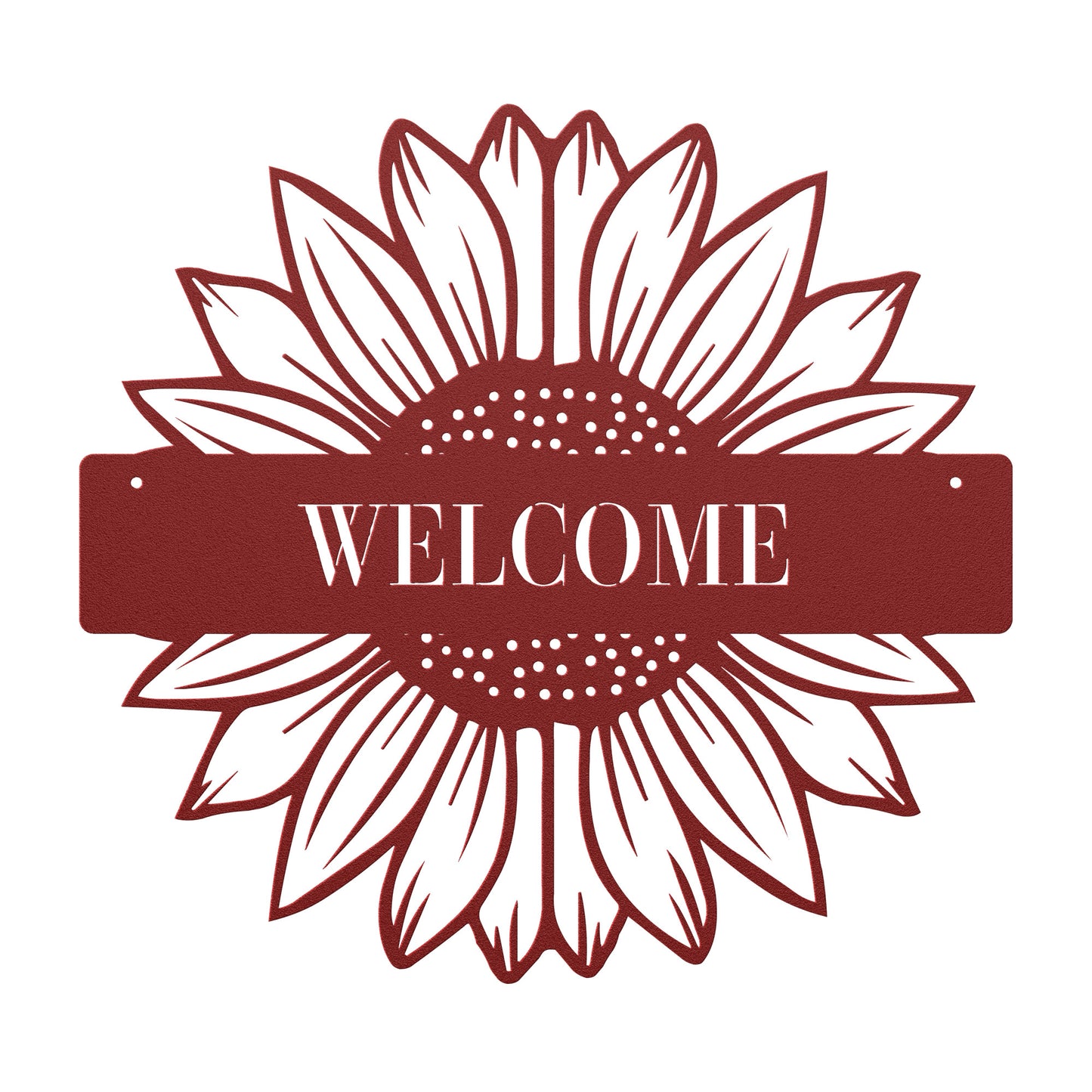 10054 - Sunflower Split Welcome Metal Sign