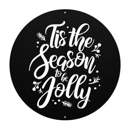 10056 - Tis the Season Circular Metal Decor