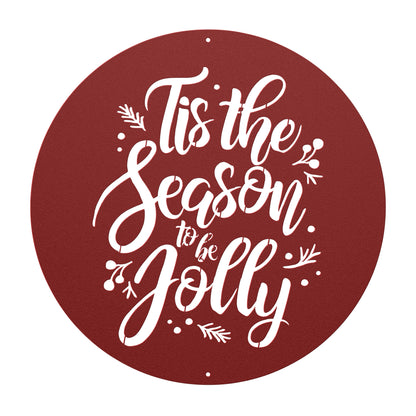 10056 - Tis the Season Circular Metal Decor