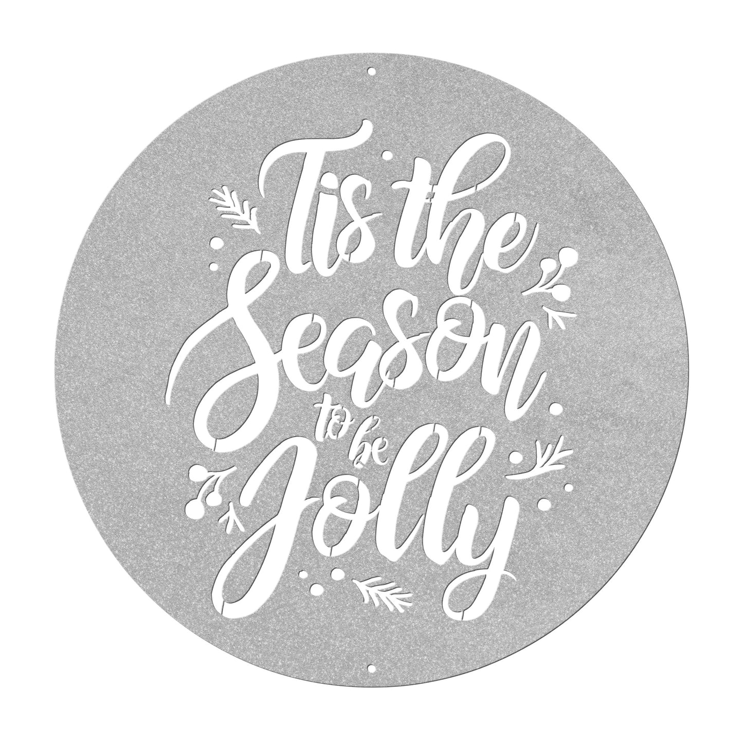 10056 - Tis the Season Circular Metal Decor