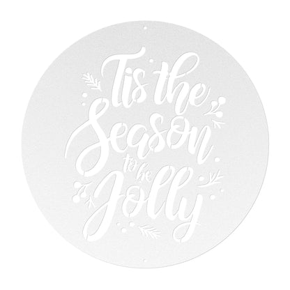 10056 - Tis the Season Circular Metal Decor