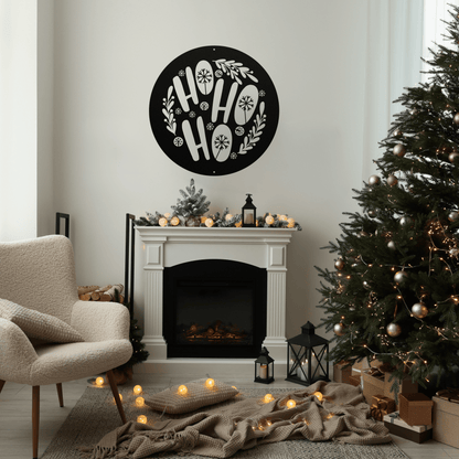 10119 - Christmas Ho Ho Ho Metal Wall Art