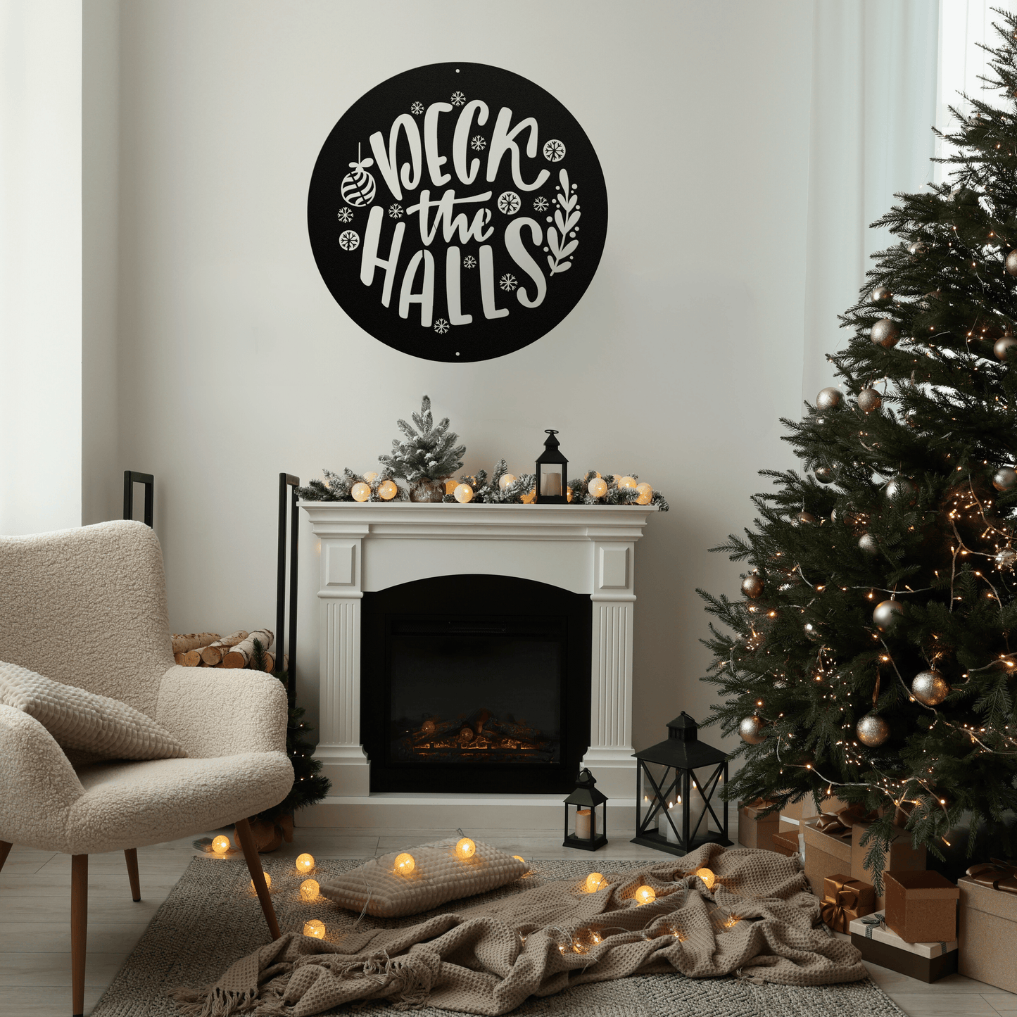 10121 - Christmas Deck the Halls Circular Sign