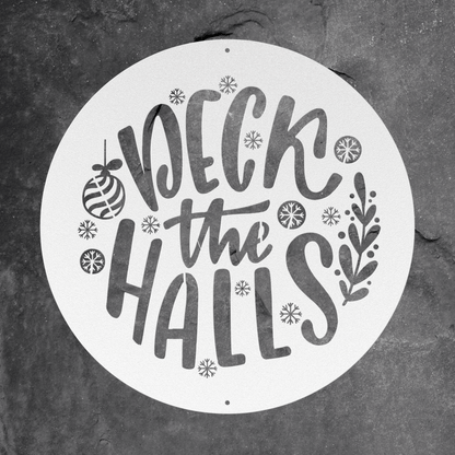 10121 - Christmas Deck the Halls Circular Sign