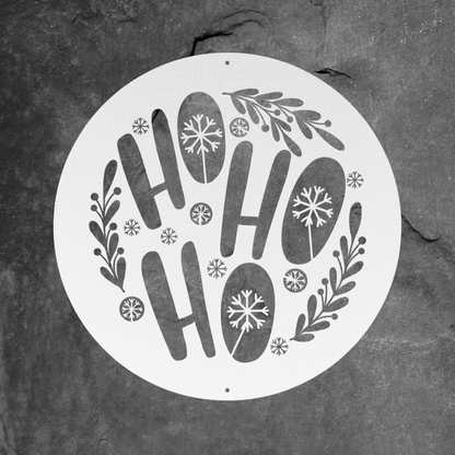 10119 - Christmas Ho Ho Ho Metal Wall Art