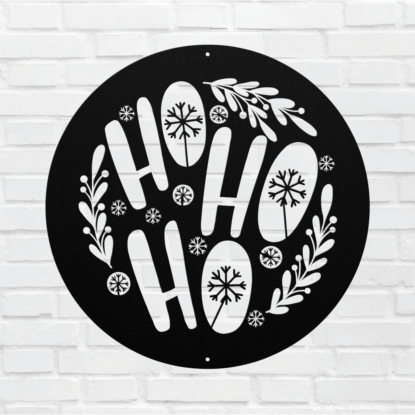 10119 - Christmas Ho Ho Ho Metal Wall Art