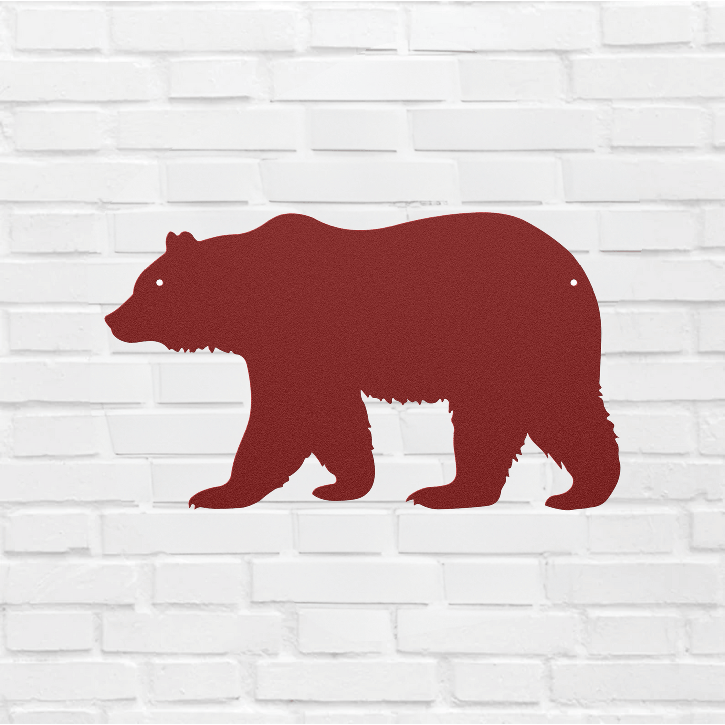 10072 - Rustic Bear Metal Wall Art