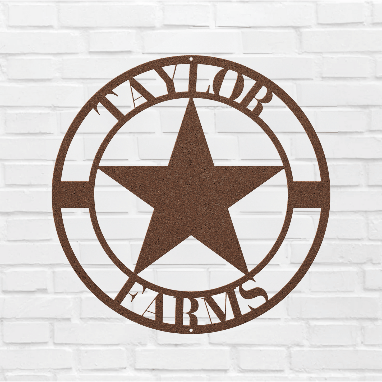 10003 - Star Personalized Family Name Farm Metal Sign