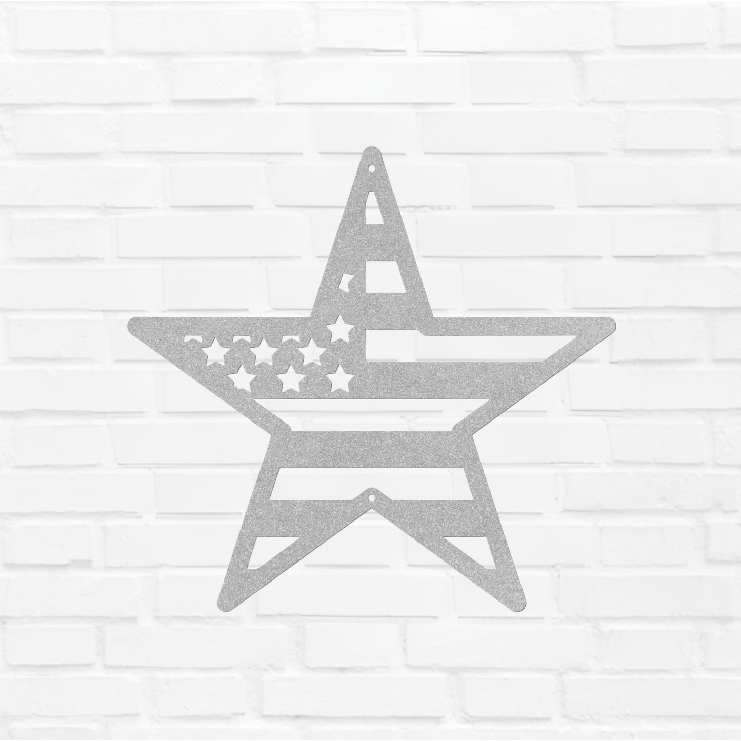 10134 - American Flag Star Patriotic Metal Sign