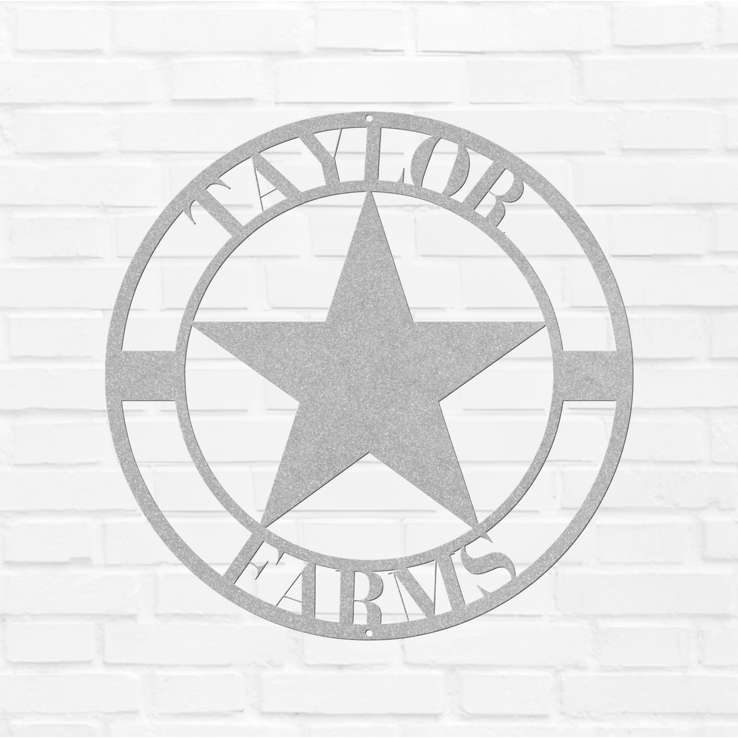 10003 - Star Personalized Family Name Farm Metal Sign