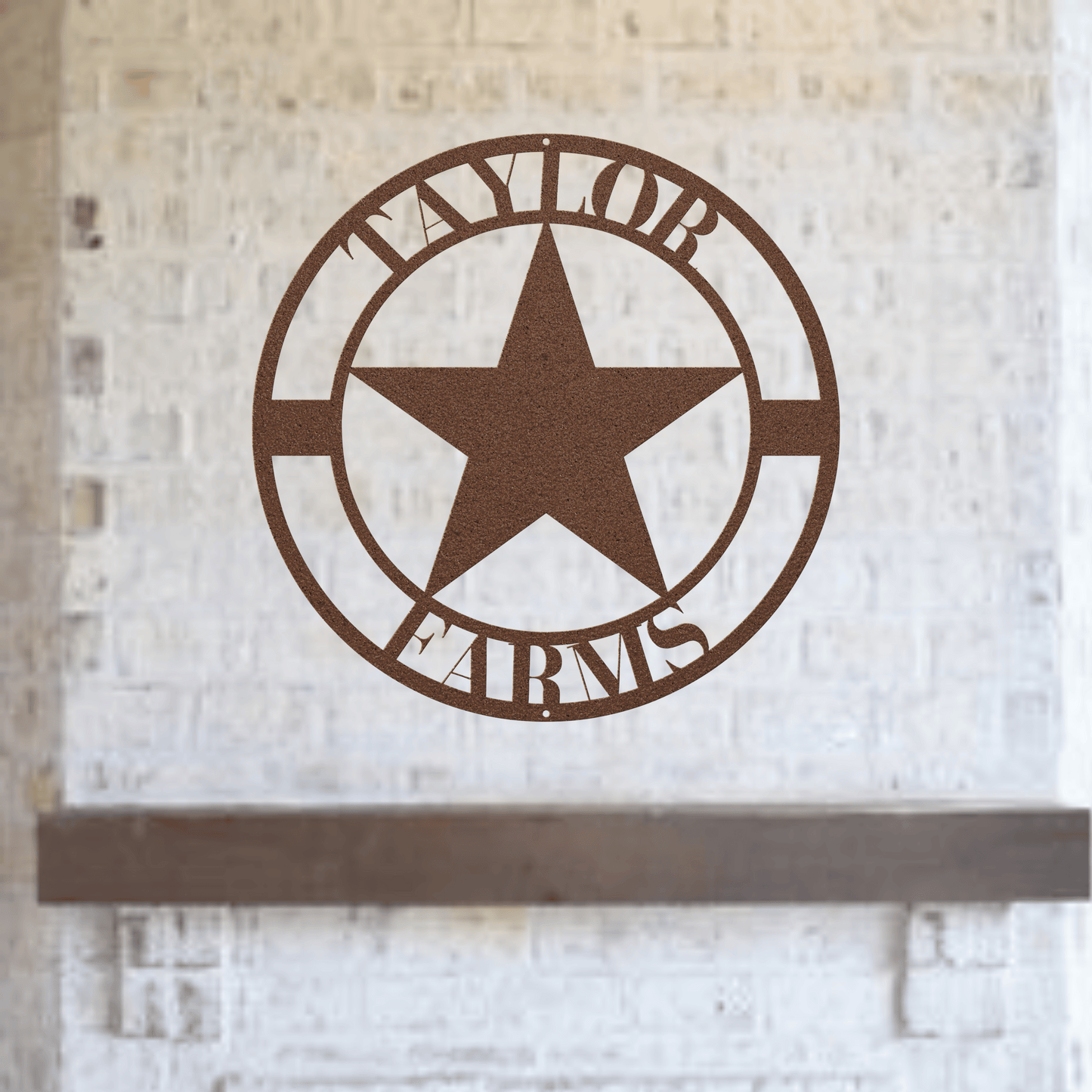 10003 - Star Personalized Family Name Farm Metal Sign