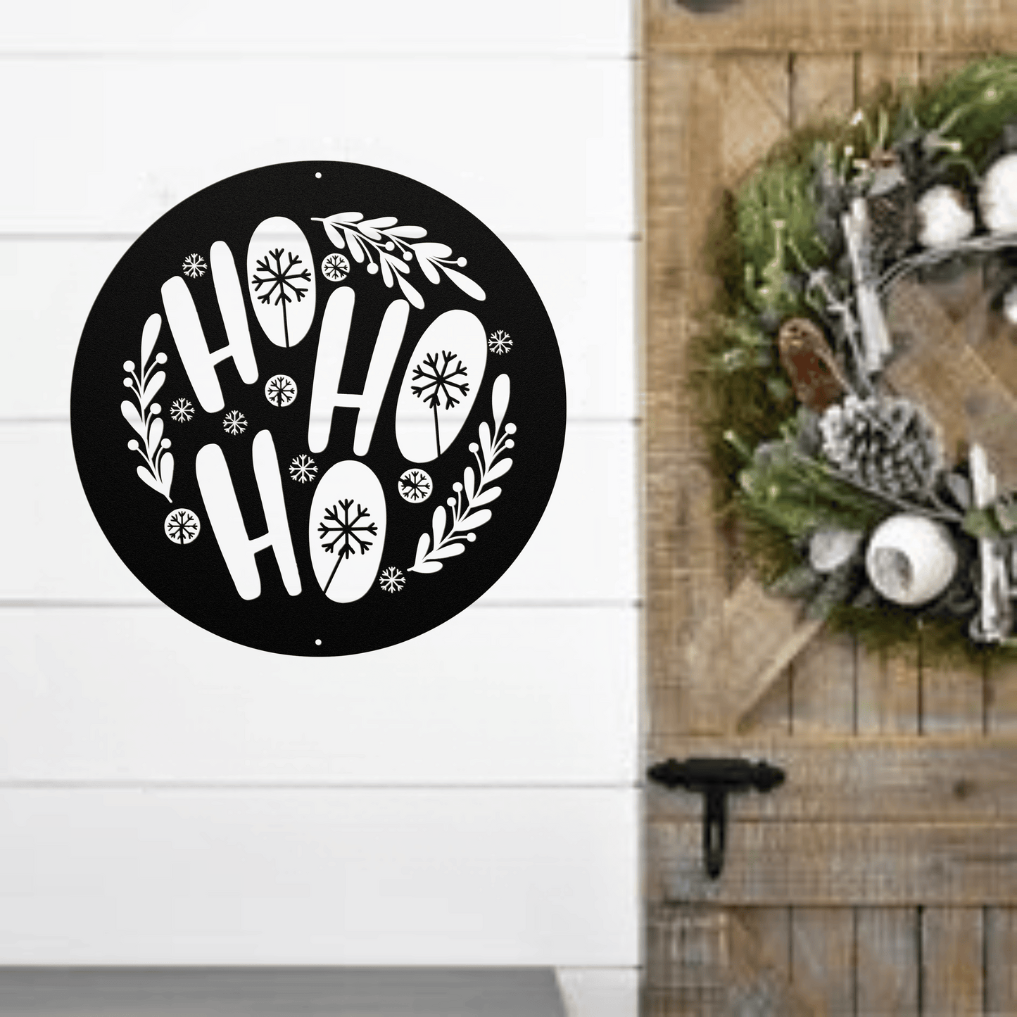 10119 - Christmas Ho Ho Ho Metal Wall Art