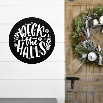 10121 - Christmas Deck the Halls Circular Sign