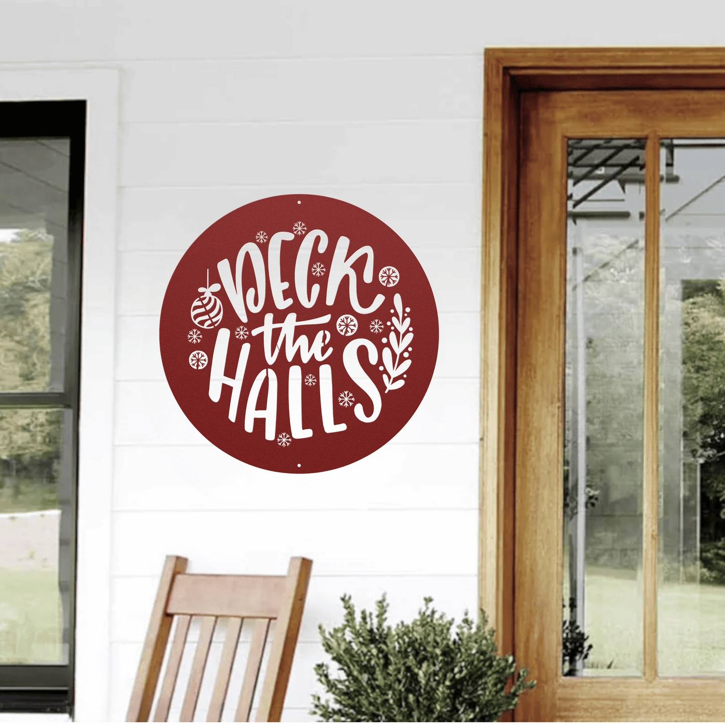 10121 - Christmas Deck the Halls Circular Sign