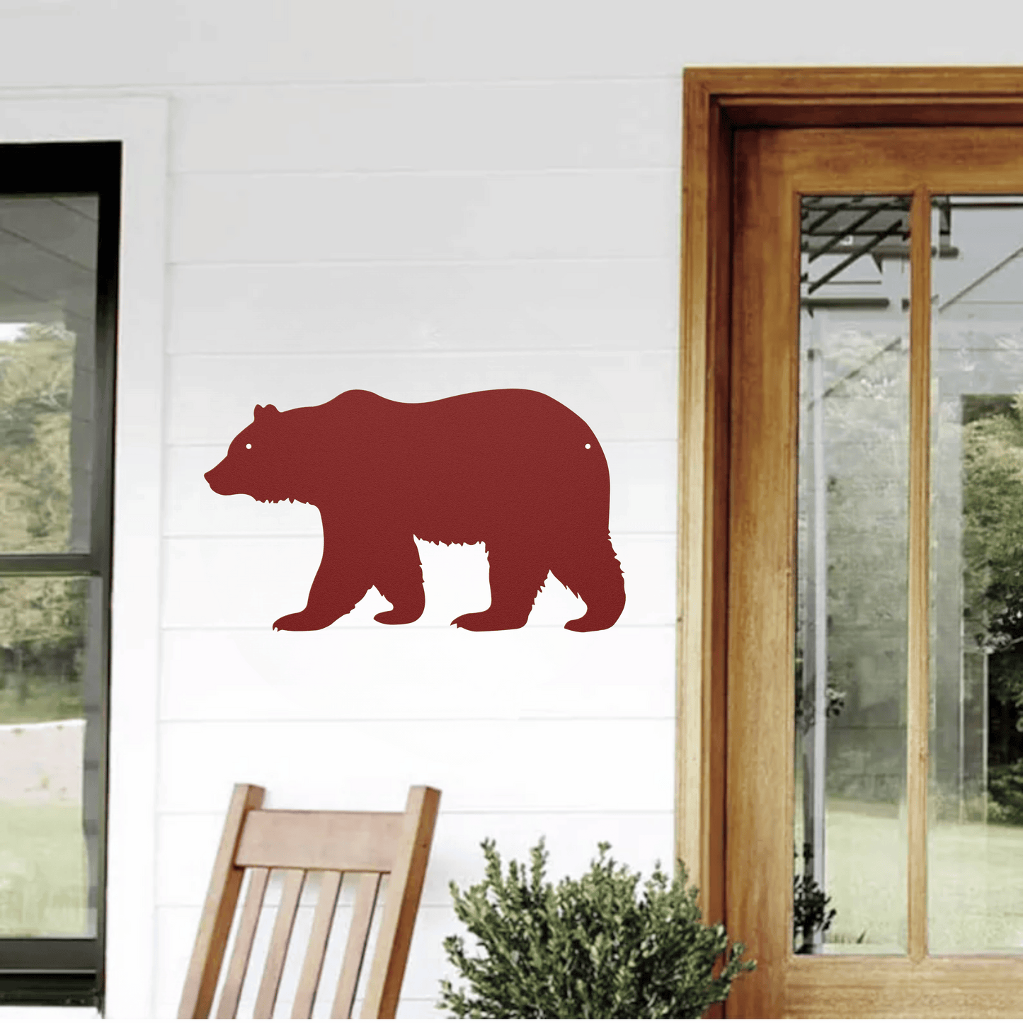 10072 - Rustic Bear Metal Wall Art