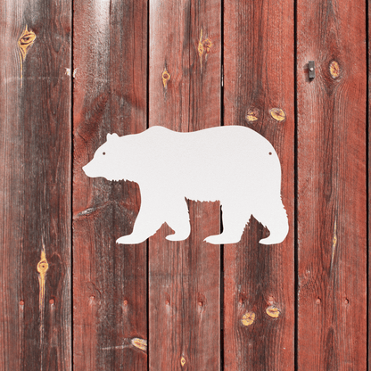 10072 - Rustic Bear Metal Wall Art