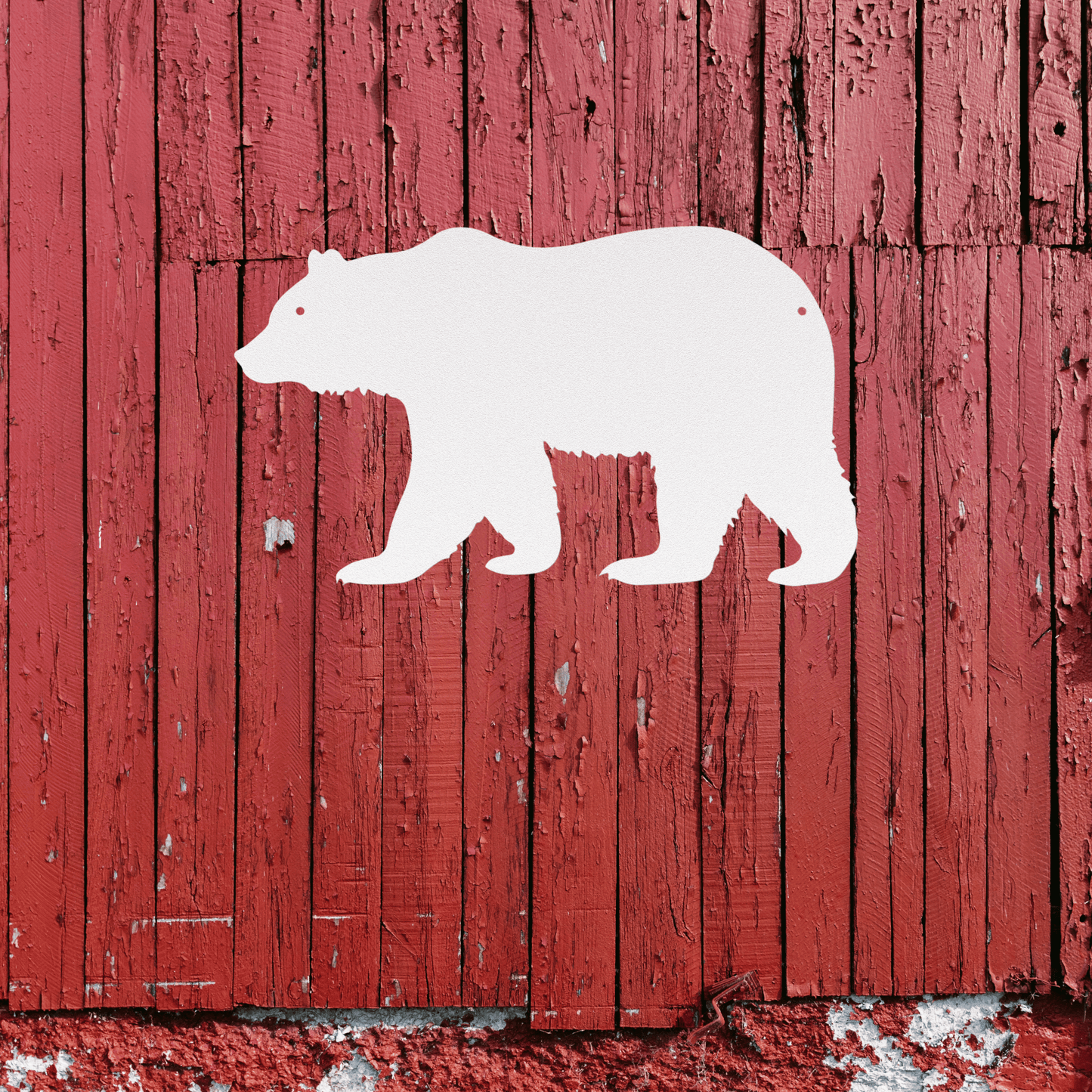 10072 - Rustic Bear Metal Wall Art