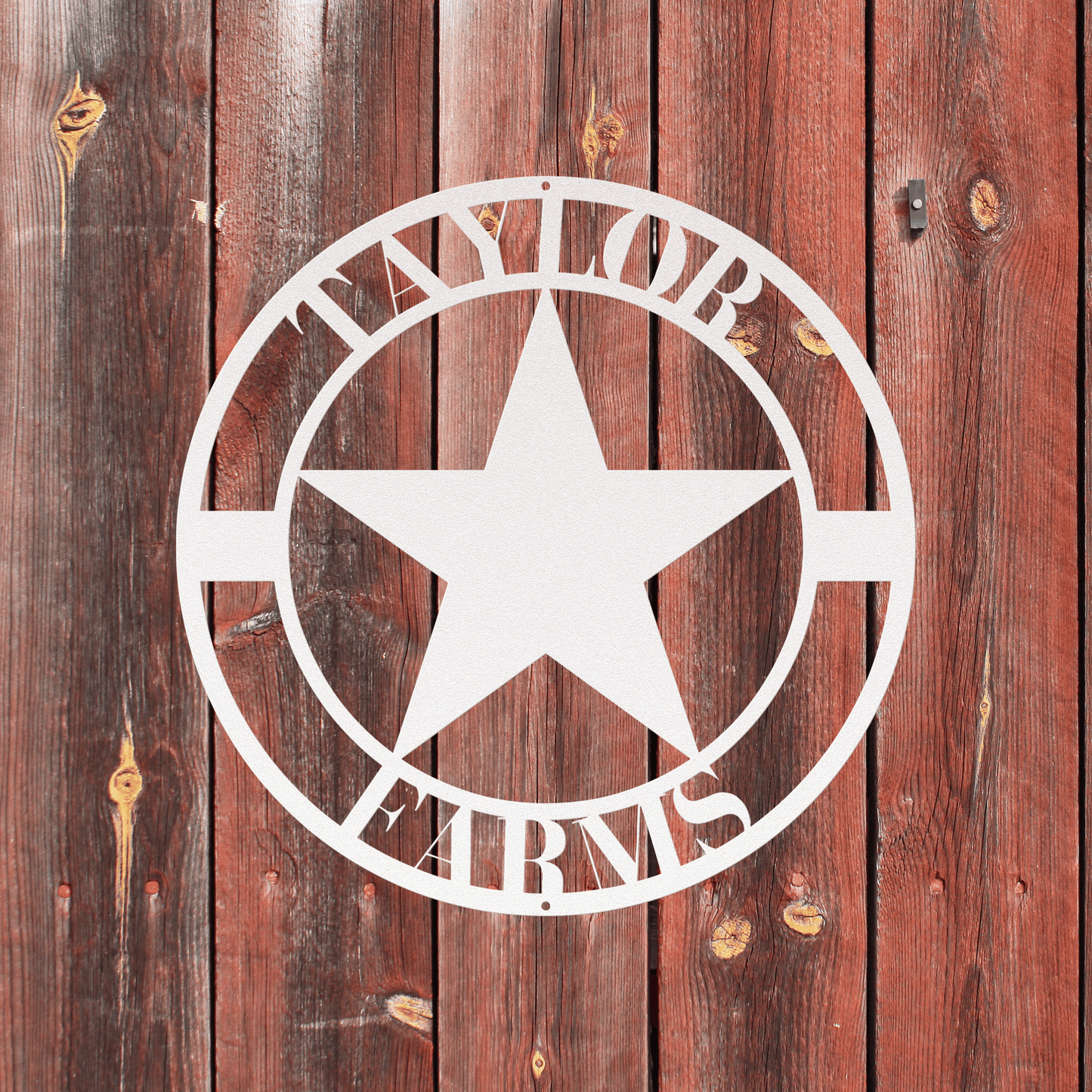 10003 - Star Personalized Family Name Farm Metal Sign