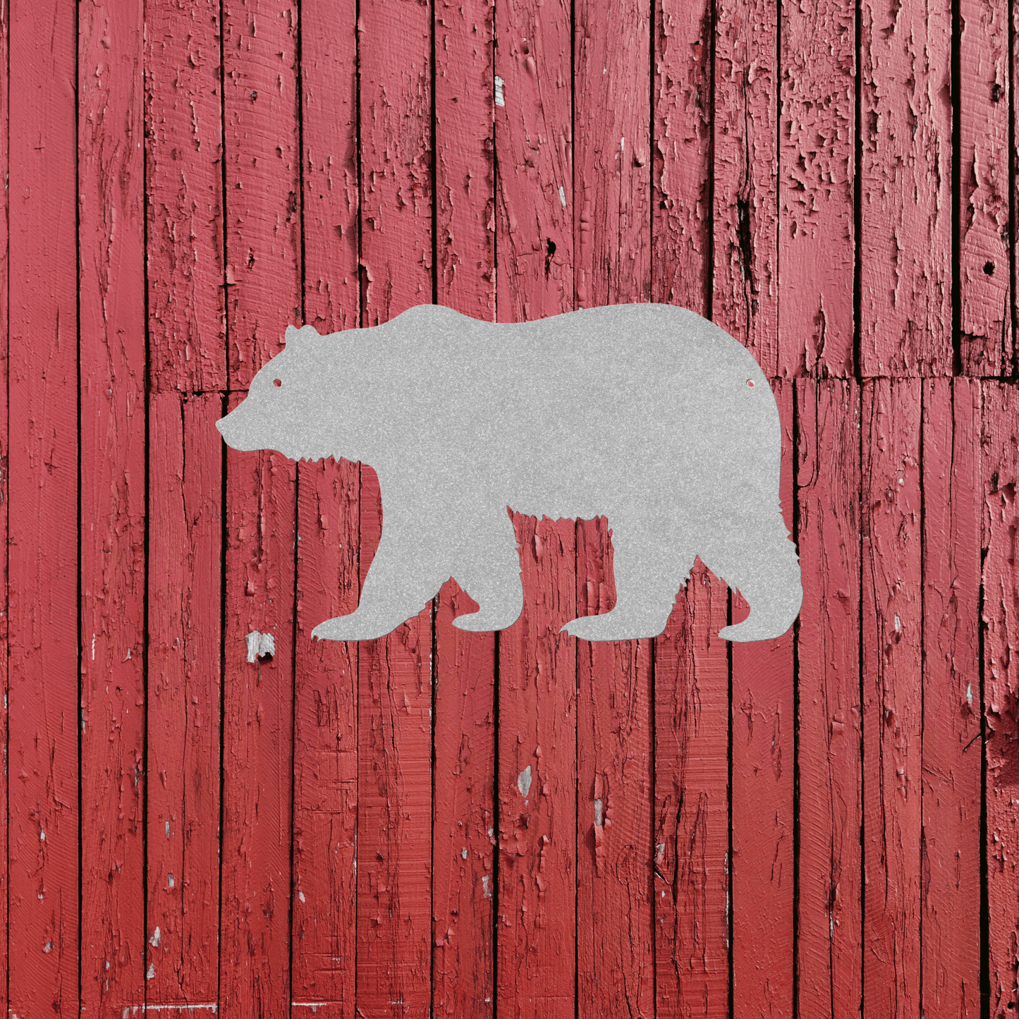 10072 - Rustic Bear Metal Wall Art